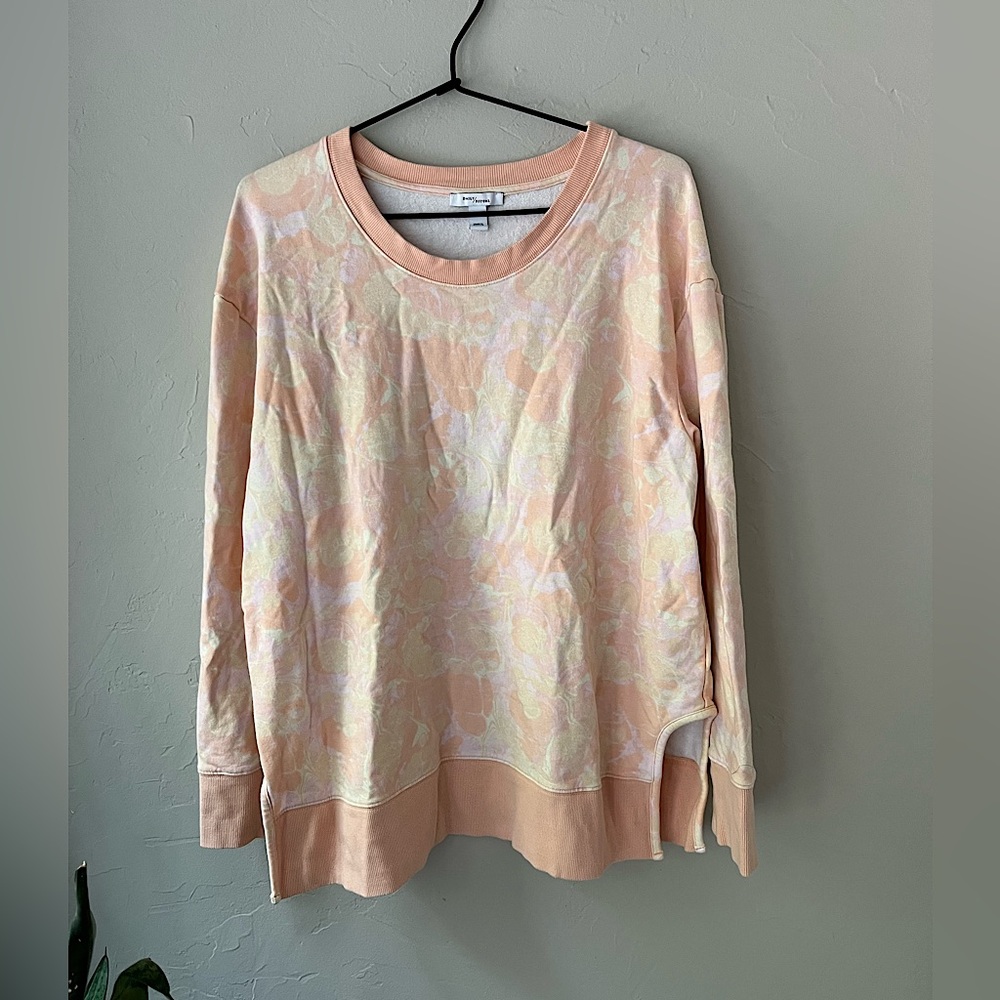 DAILY RITUAL PEACH YELLOW TIE DYE SWEATSHIRT XL